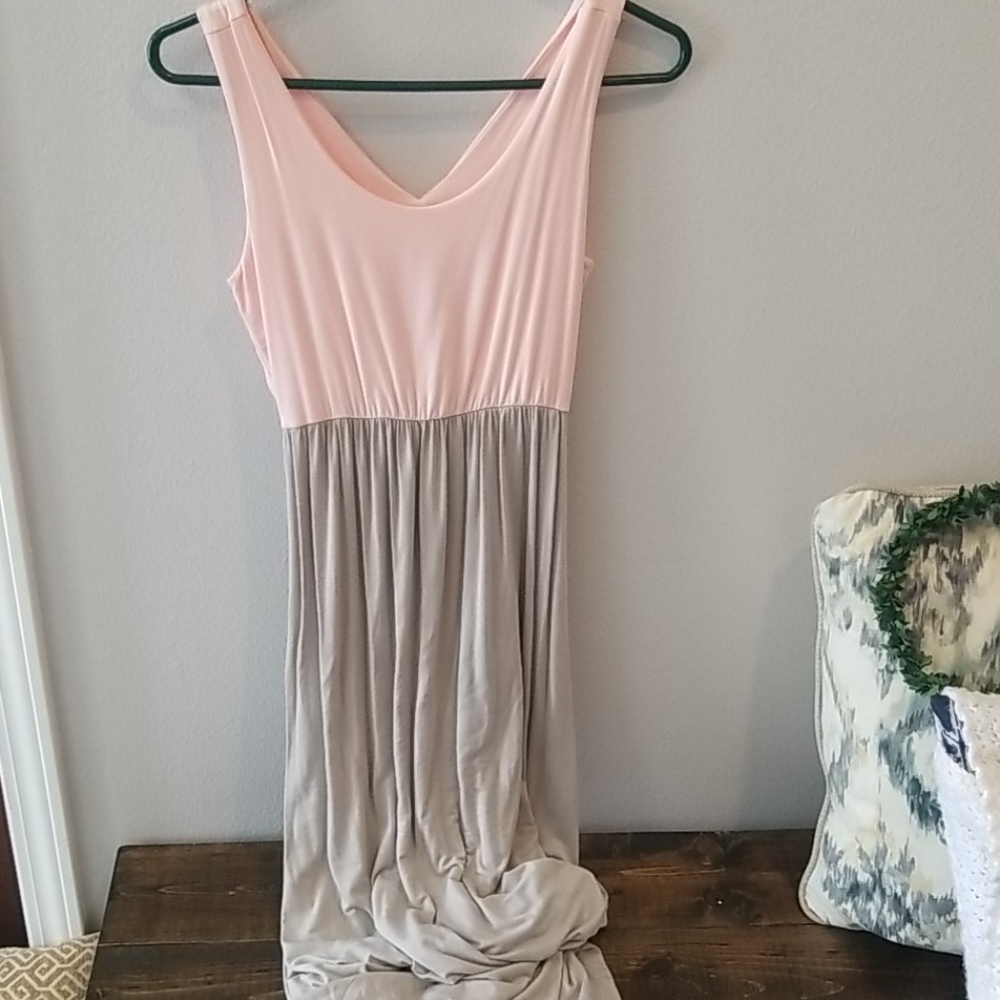 Pink blush maxi dress.